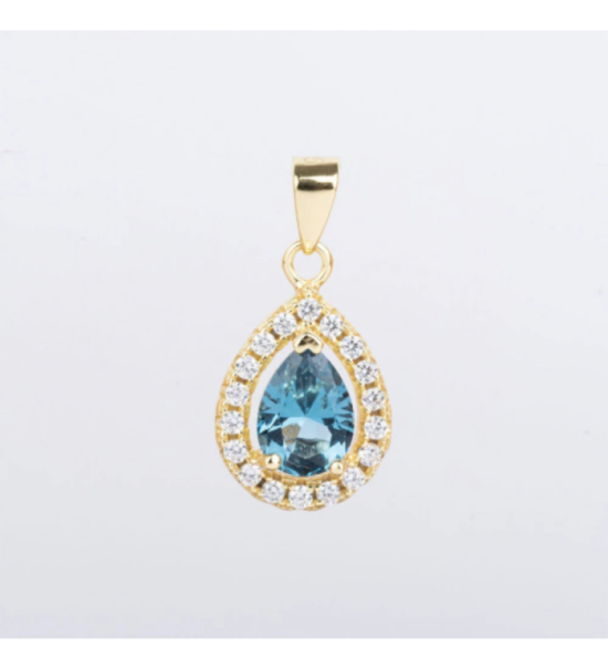 Pendentif goutte bleue Other Level — photo produit