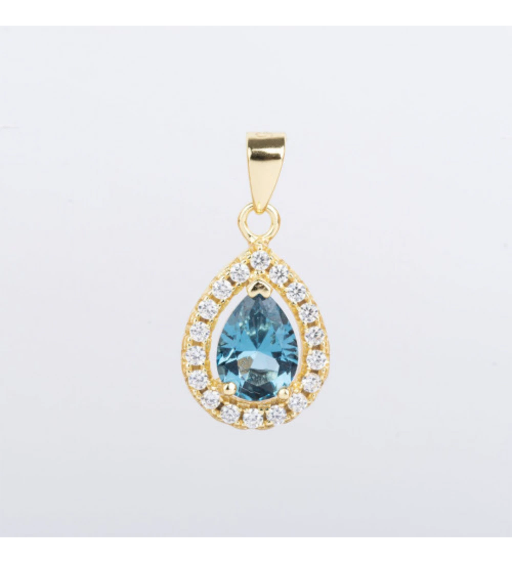 Pendentif goutte bleue Other Level — photo produit