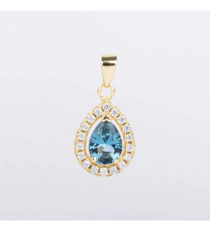 Pendentif goutte bleue Other Level — photo produit