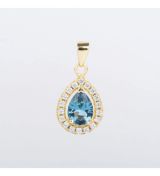 Pendentif goutte bleue Other Level — photo produit
