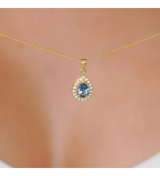 Pendentif goutte bleue Other Level — photo produit