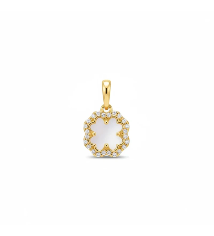 Pendentif trèfle blanc Other Level — photo produit