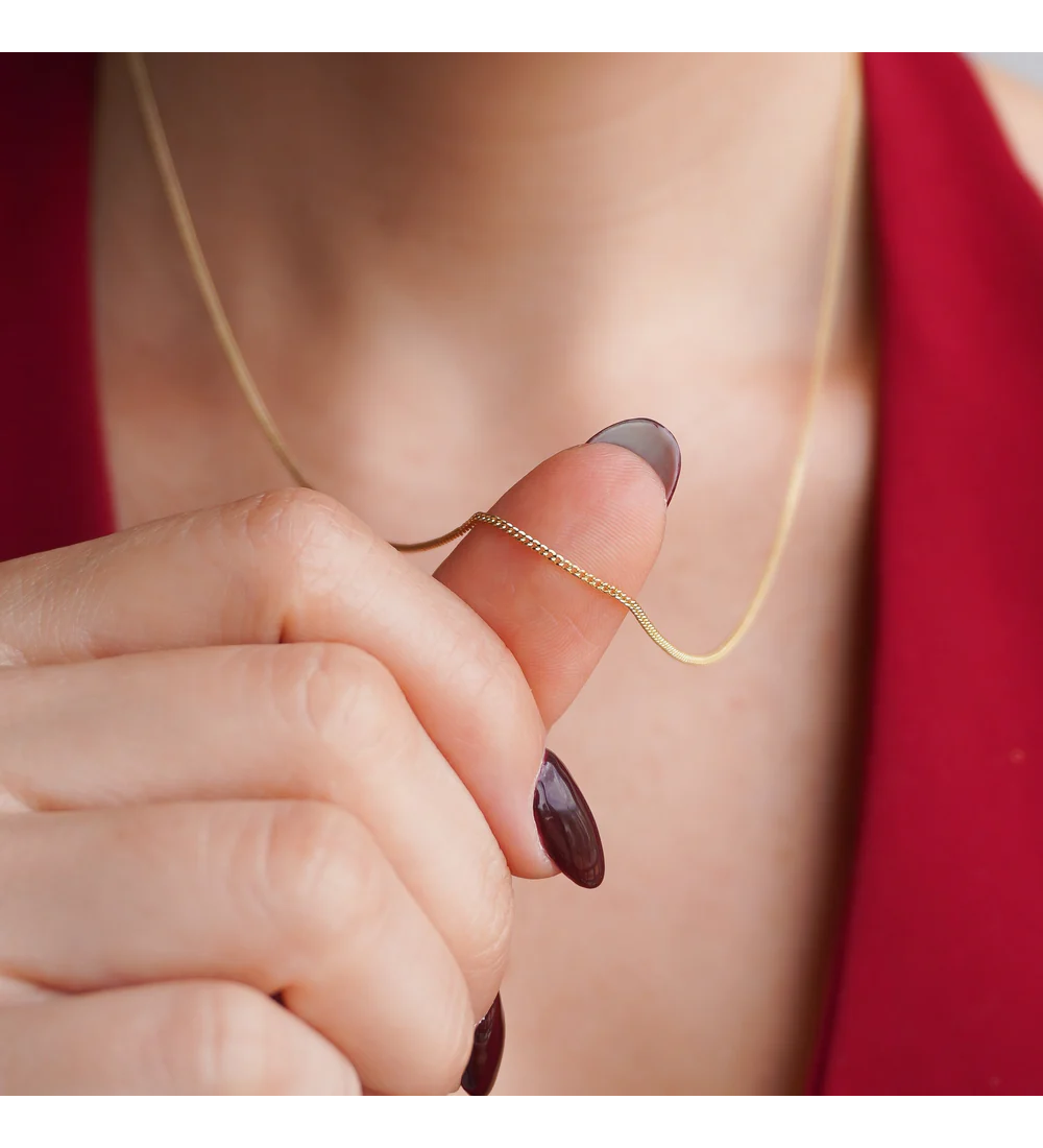 Chaîne maille cubaine fine femme — Other Level
