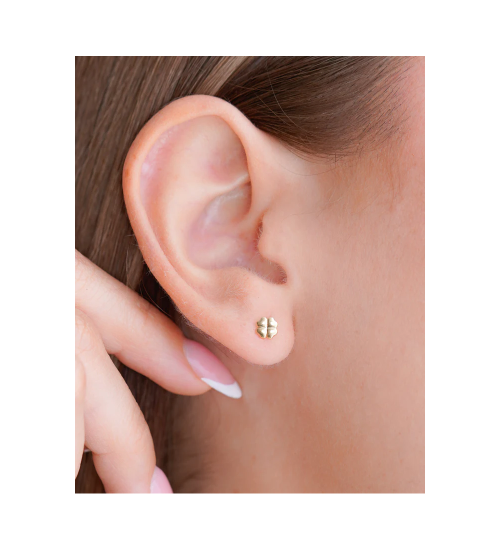 Clou doreille trèfle 0