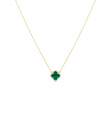 Collier trèfle vert au format small et finition premium