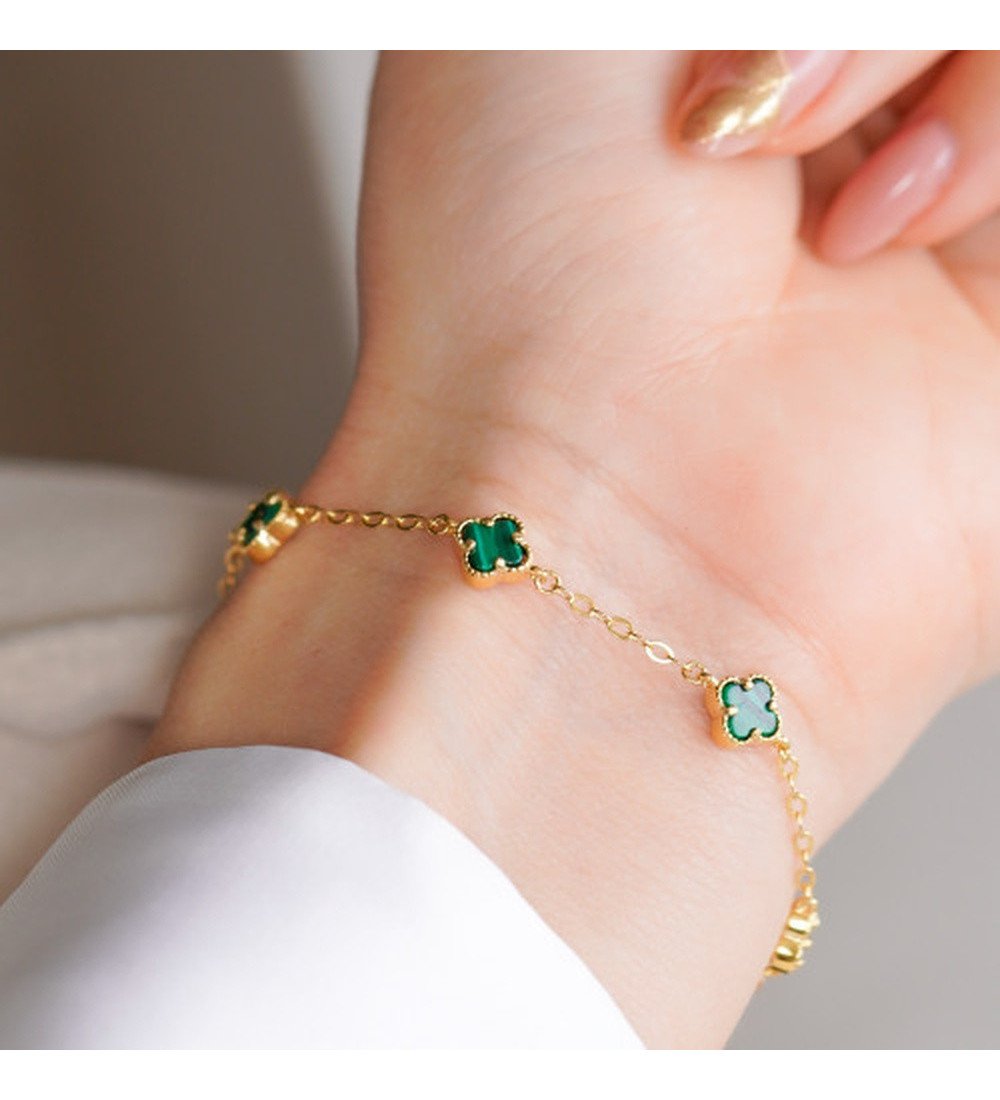 Bracelet trèfle vert femme — Other Level