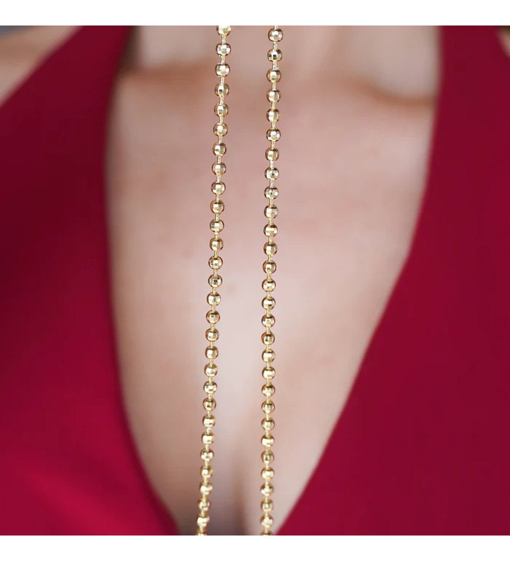 Collier chaîne à billes dorées 4 mm — Other Level