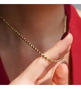 Collier chaîne à billes dorées 4 mm — Other Level